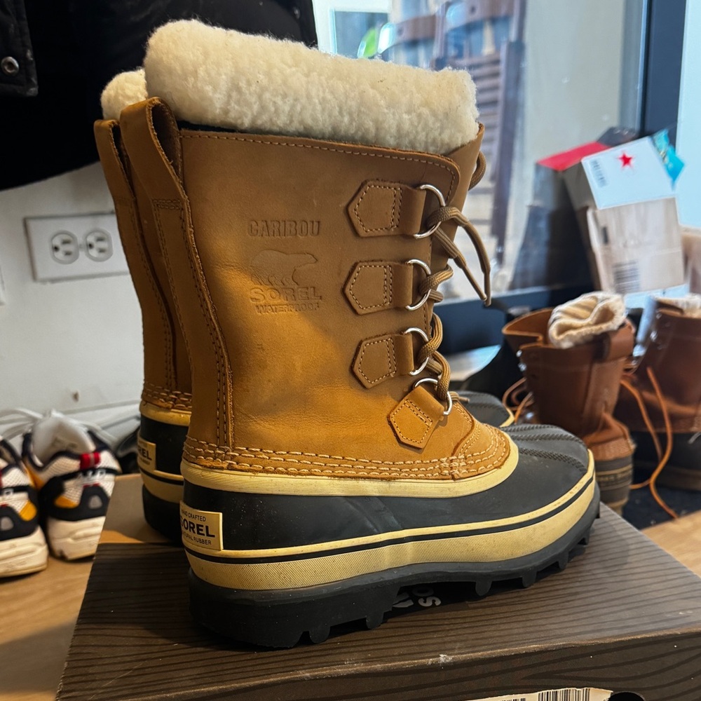 Sorel Caribou Boots - Tan and Black